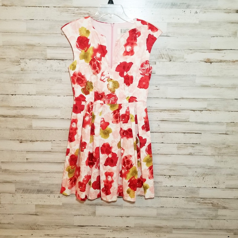 BB Dakota Floral Print A-Line Dress